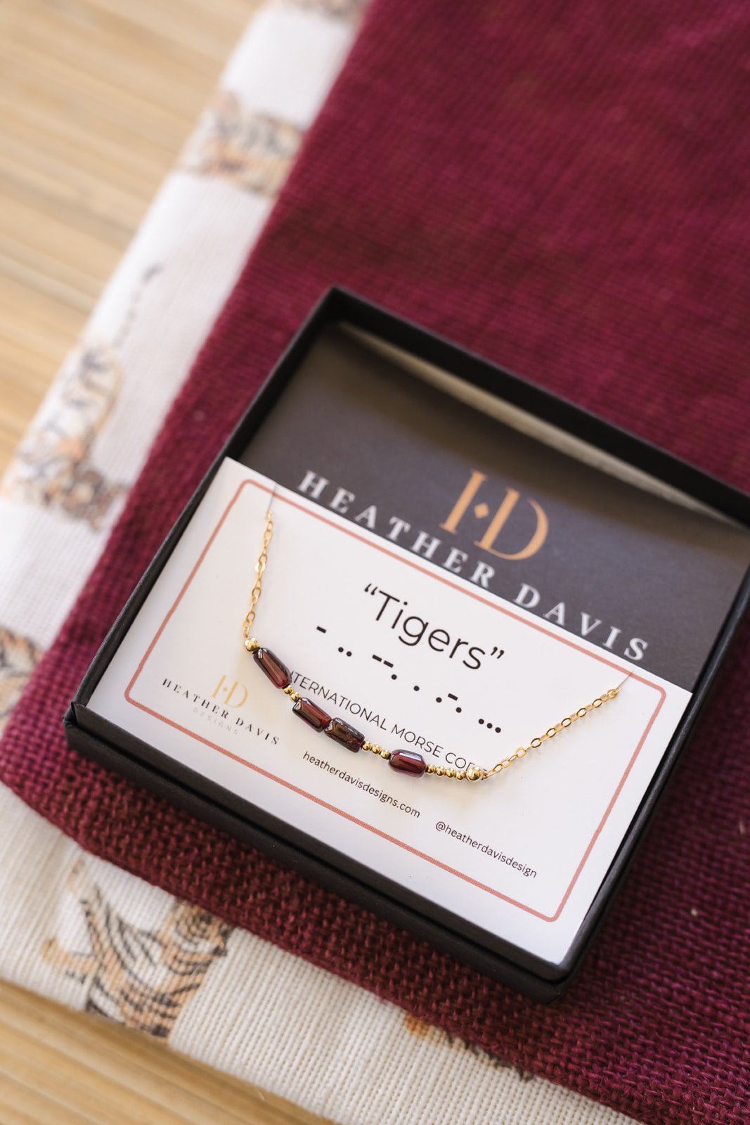 Tiger Morse Code Necklace