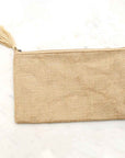 Jute Zipper Pouch